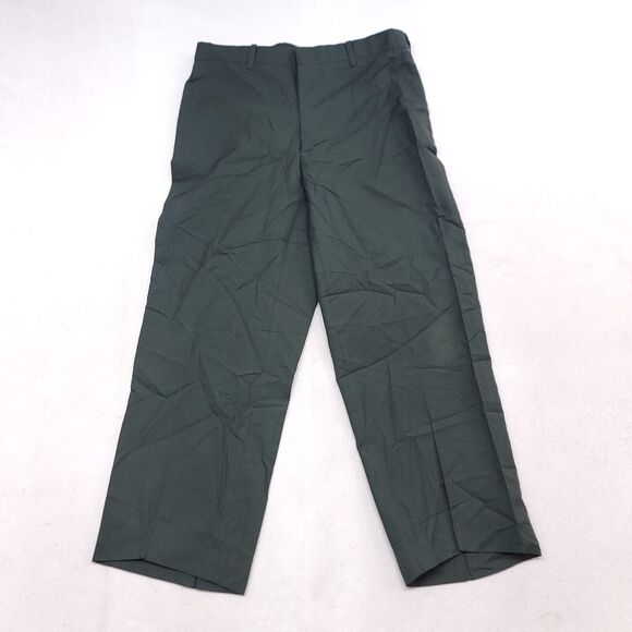 DSCP Medium Wash Button Zip Casual Chino Pants Mens Size 35S Green - Picture 2 of 9